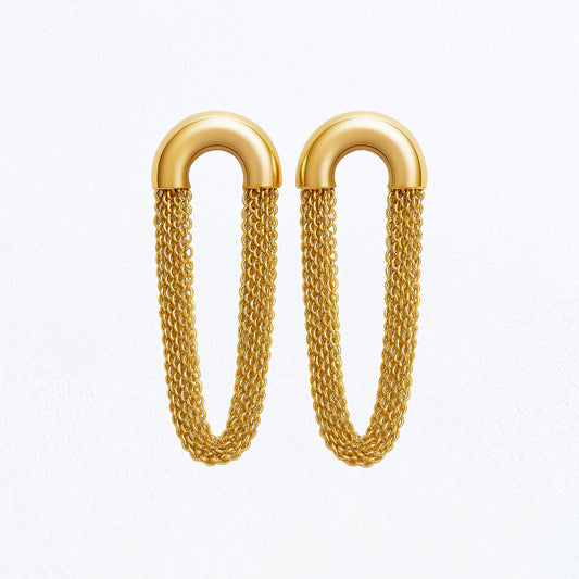 Boucles d'Oreilles Aline - Acier inoxydable - Couleur or