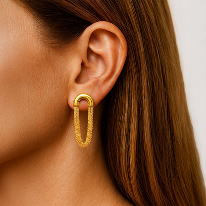 Boucles d'Oreilles Aline - Acier inoxydable - Couleur or