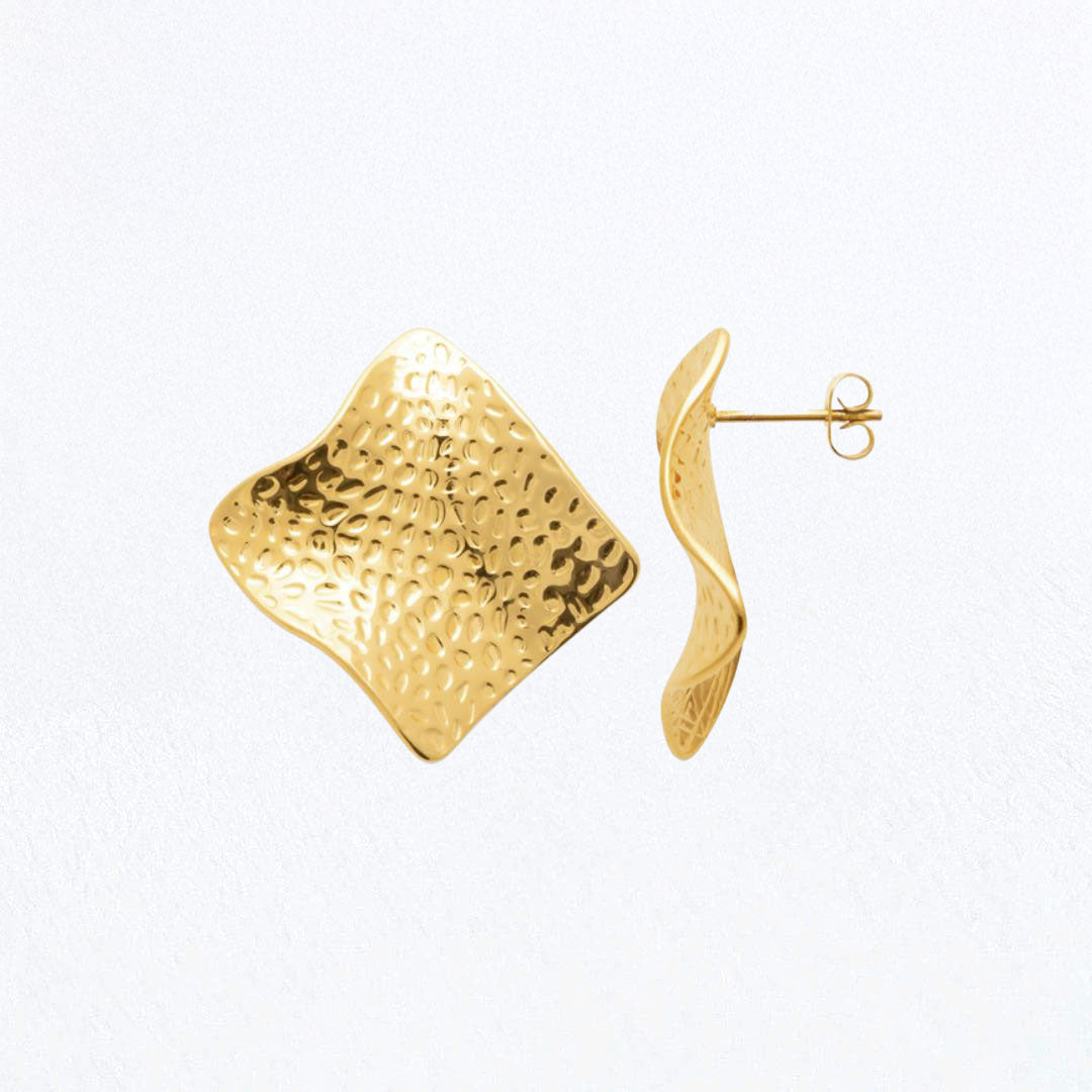 Boucles d'Oreilles Alma - Acier inoxydable - Couleur or