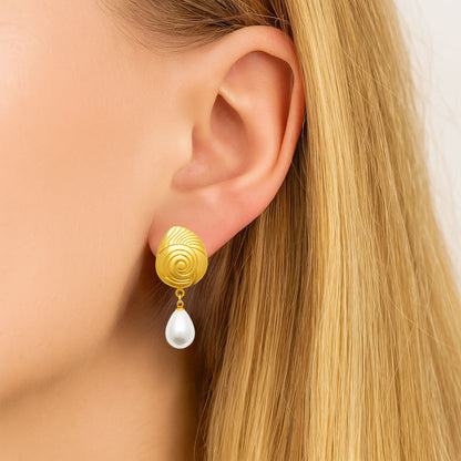 Boucles d'Oreilles Anastasia - Acier Inoxydable - Couleur or