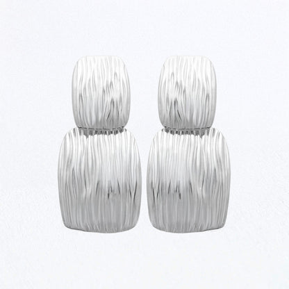 Boucles d'Oreilles Aurora - Acier inoxydable - Couleur argent
