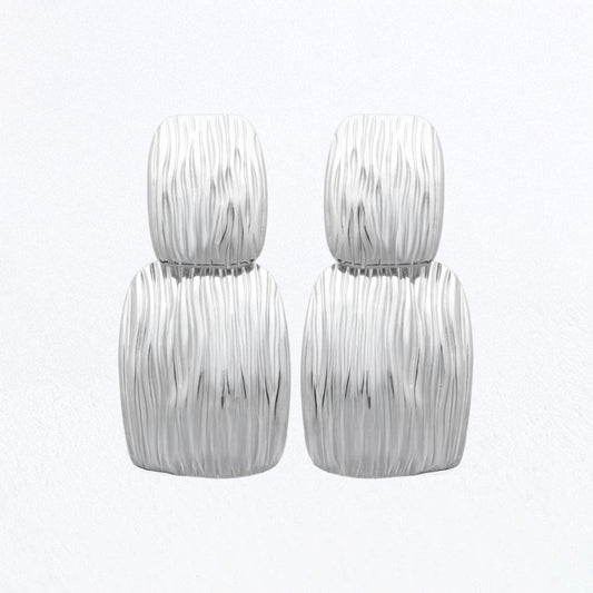 Boucles d'Oreilles Aurora - Acier inoxydable - Couleur argent