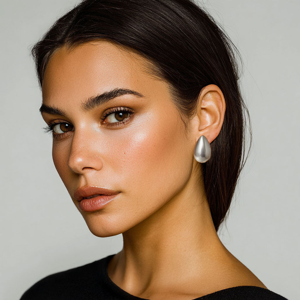 Boucles d'Oreilles Chiara - Acier inoxydable - Couleur argent