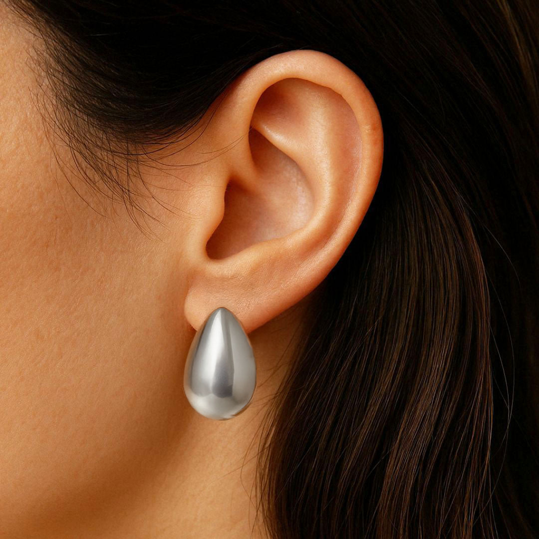 Boucles d'Oreilles Chiara - Acier inoxydable - Couleur argent