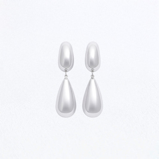 Boucles d'Oreilles Isabeau - Acier inoxydable - Couleur argent