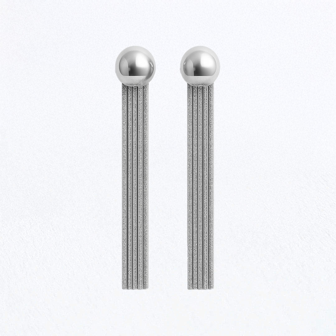 Boucles d'Oreilles Olivia - Acier inoxydable - Couleur argent