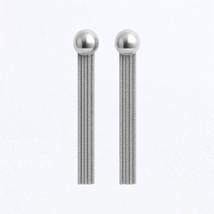 Boucles d'Oreilles Olivia - Acier inoxydable - Couleur argent