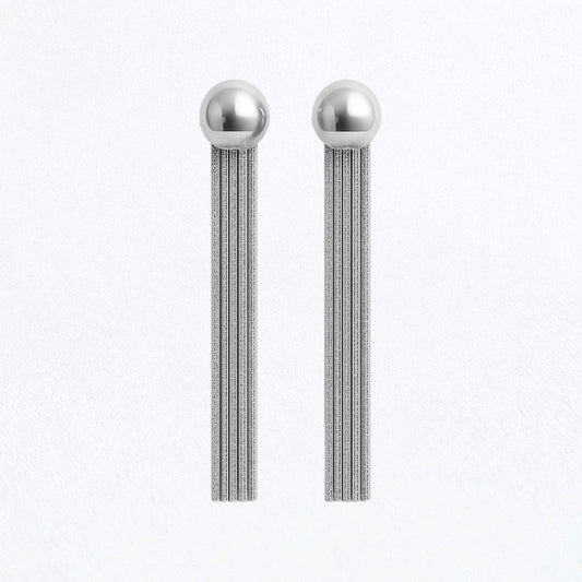 Boucles d'Oreilles Olivia - Acier inoxydable - Couleur argent