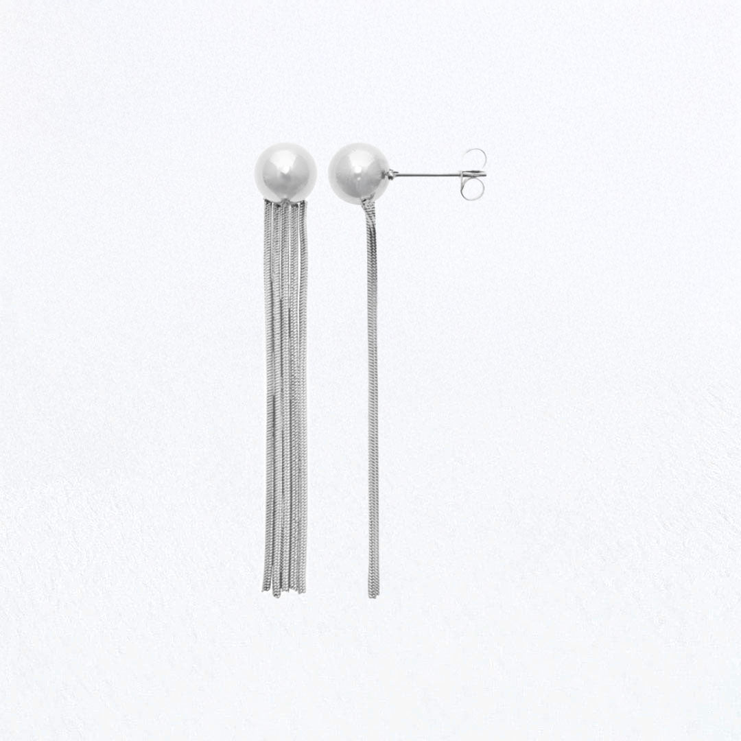 Boucles d'Oreilles Olivia - Acier inoxydable - Couleur argent