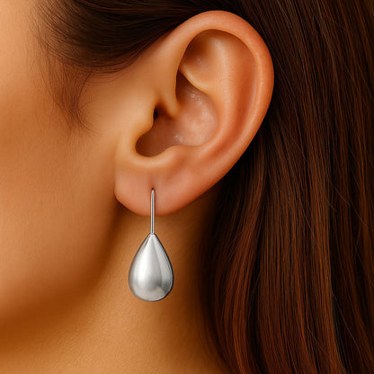 Boucles d'Oreilles Diane - Acier inoxydable - Couleur argent