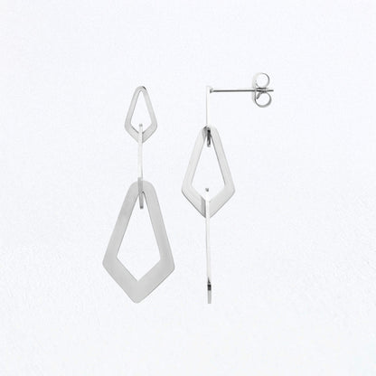 Boucles d'Oreilles Cali - Acier inoxydable - Couleur argent