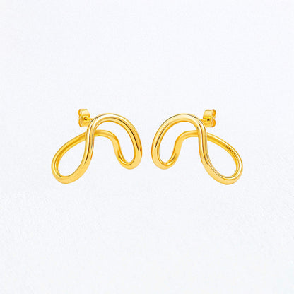 Boucles d'Oreilles Calysa - Acier inoxydable - Couleur or