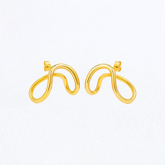 Boucles d'Oreilles Calysa - Acier inoxydable - Couleur or