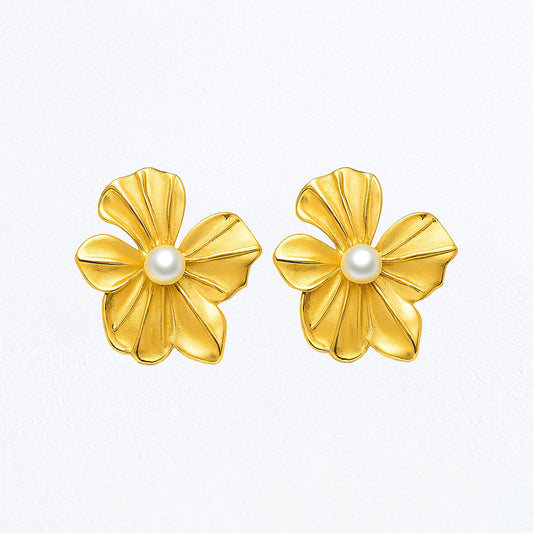 Boucles d'Oreilles Constance - Acier Inoxydable - Couleur or