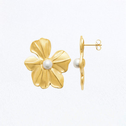 Boucles d'Oreilles Constance - Acier Inoxydable - Couleur or