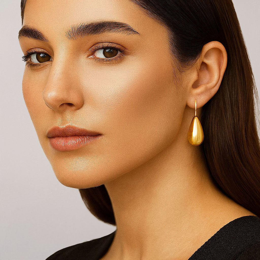 Boucles d'Oreilles Diane - Acier inoxydable - Couleur or
