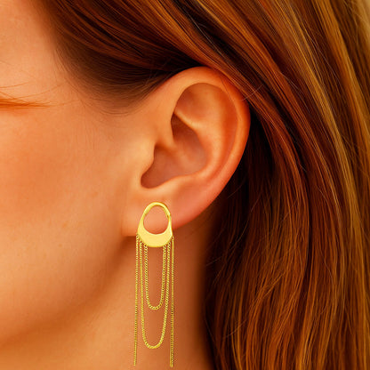 Boucles d'Oreilles Enora - Acier inoxydable - Couleur or