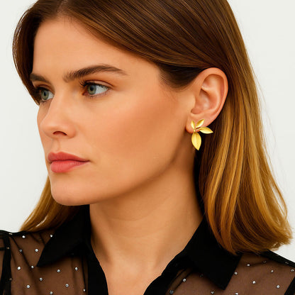 Boucles d'Oreilles Felicie - Acier inoxydable - Couleur or