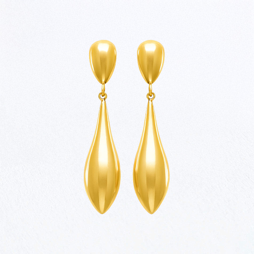 Boucles d'Oreilles Galia - Acier inoxydable - Couleur or
