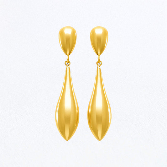 Boucles d'Oreilles Galia - Acier inoxydable - Couleur or