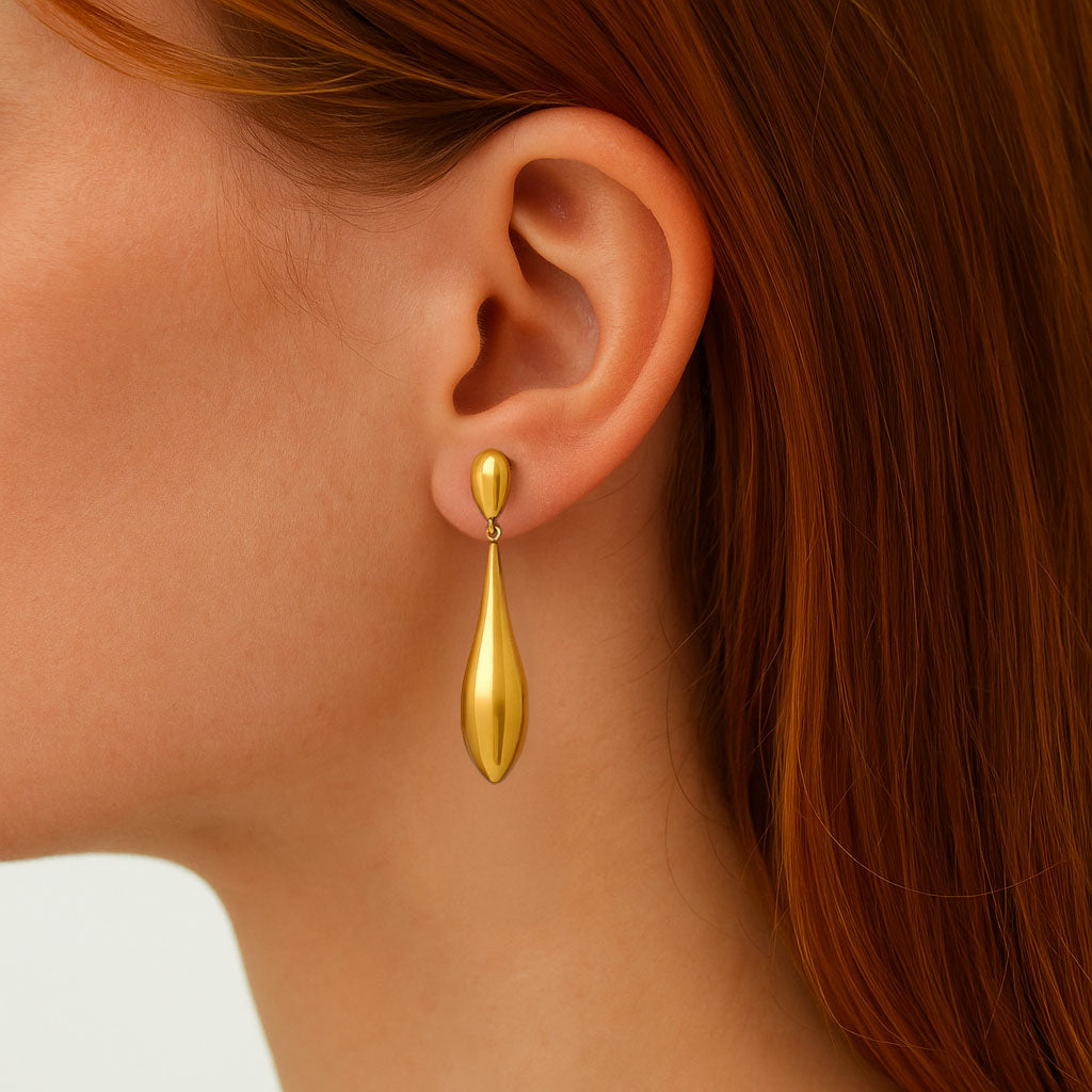 Boucles d'Oreilles Galia - Acier inoxydable - Couleur or