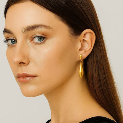 Boucles d'Oreilles Galia - Acier inoxydable - Couleur or