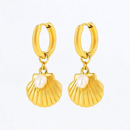 Boucles d'Oreilles Ines - Acier inoxydable - Couleur or