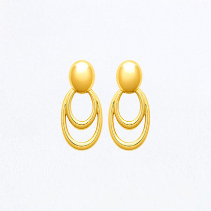 Boucles d'Oreilles Lise - Acier inoxydable - Couleur or