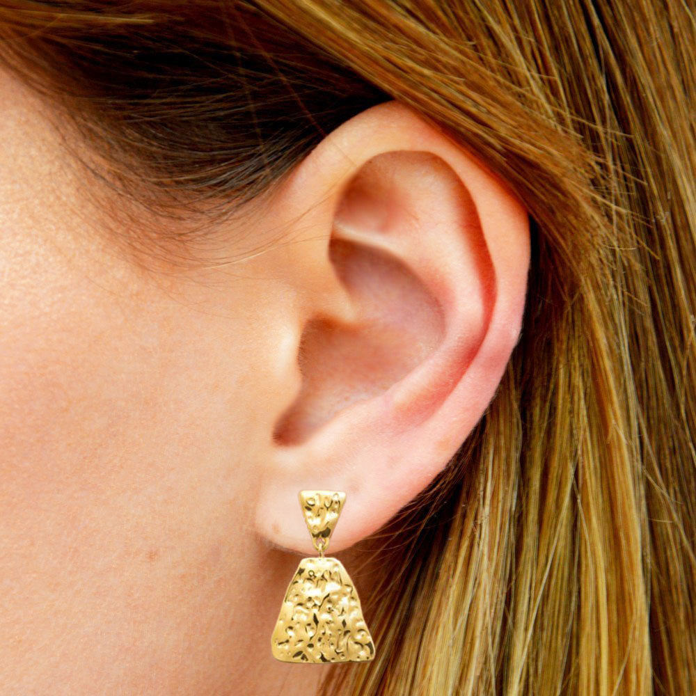 Boucles d'Oreilles Lola - Acier inoxydable - Couleur or