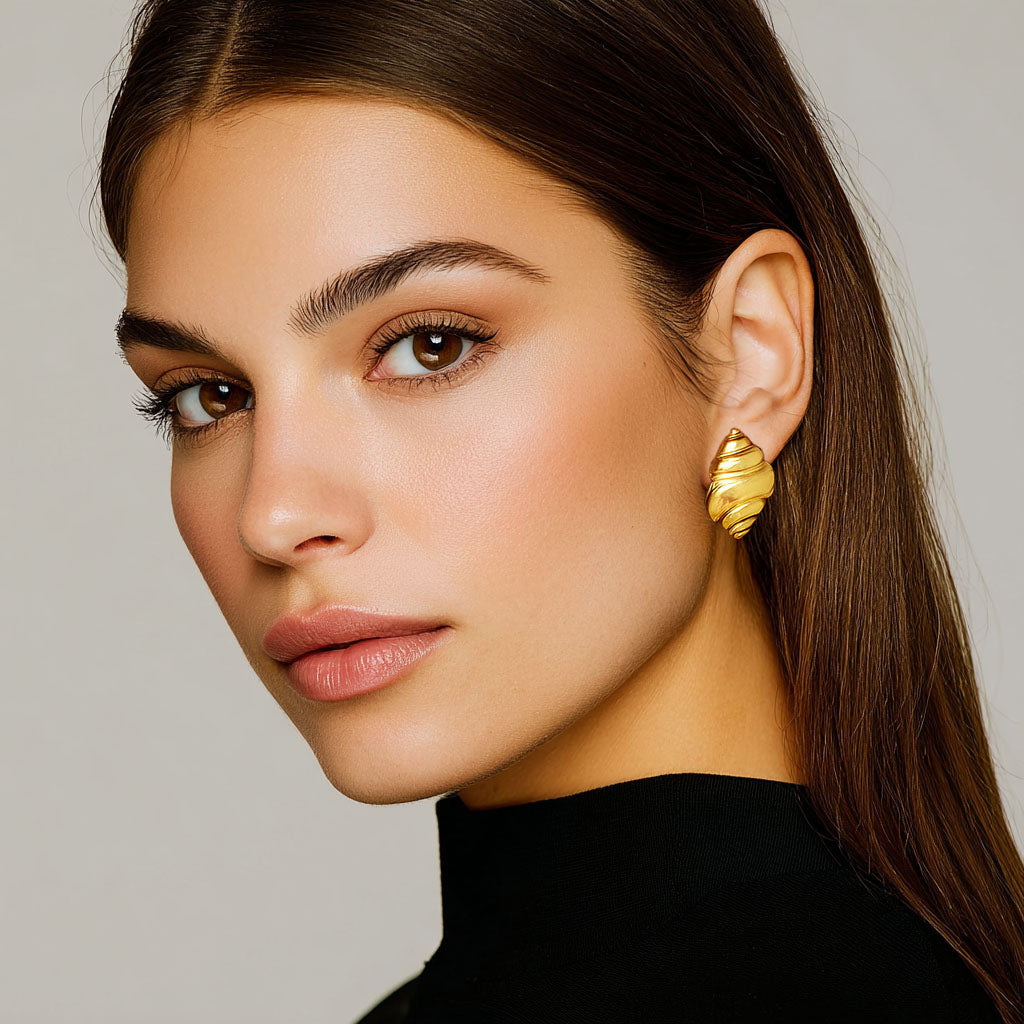 Boucles d'Oreilles Lysor - Acier inoxydable - Couleur or