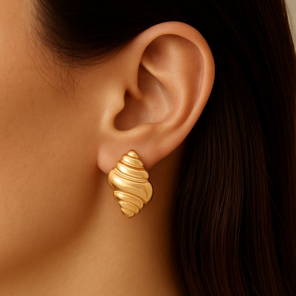 Boucles d'Oreilles Lysor - Acier inoxydable - Couleur or