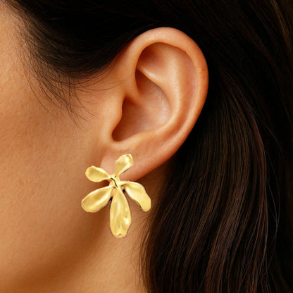 Boucles d'Oreilles Maëlys - Acier inoxydable - Couleur or
