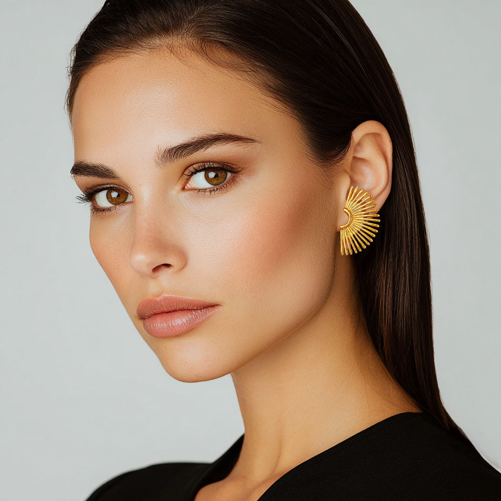 Boucles d'Oreilles Maureen - Acier inoxydable - Couleur or
