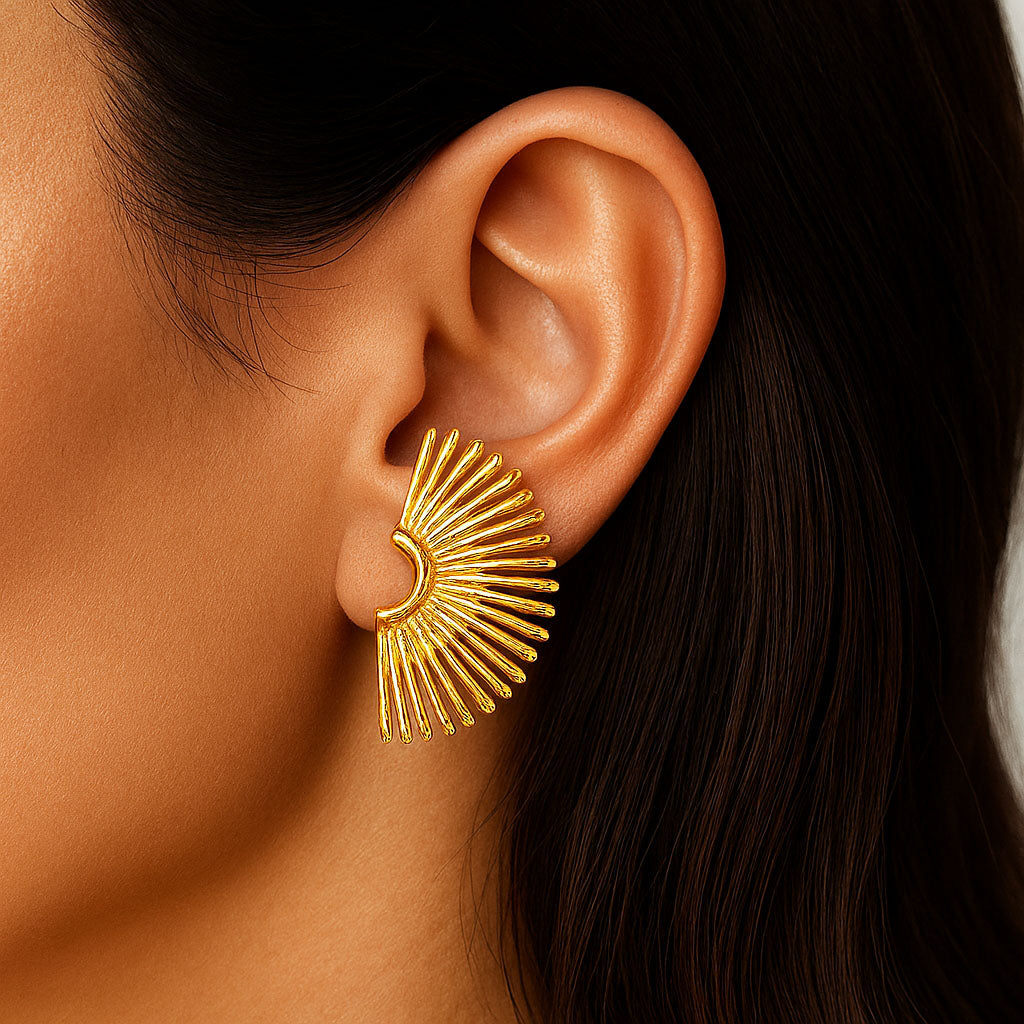 Boucles d'Oreilles Maureen - Acier inoxydable - Couleur or