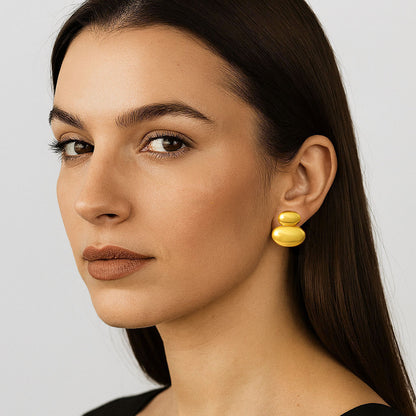 Boucles d'Oreilles Naya - Acier inoxydable - Couleur or