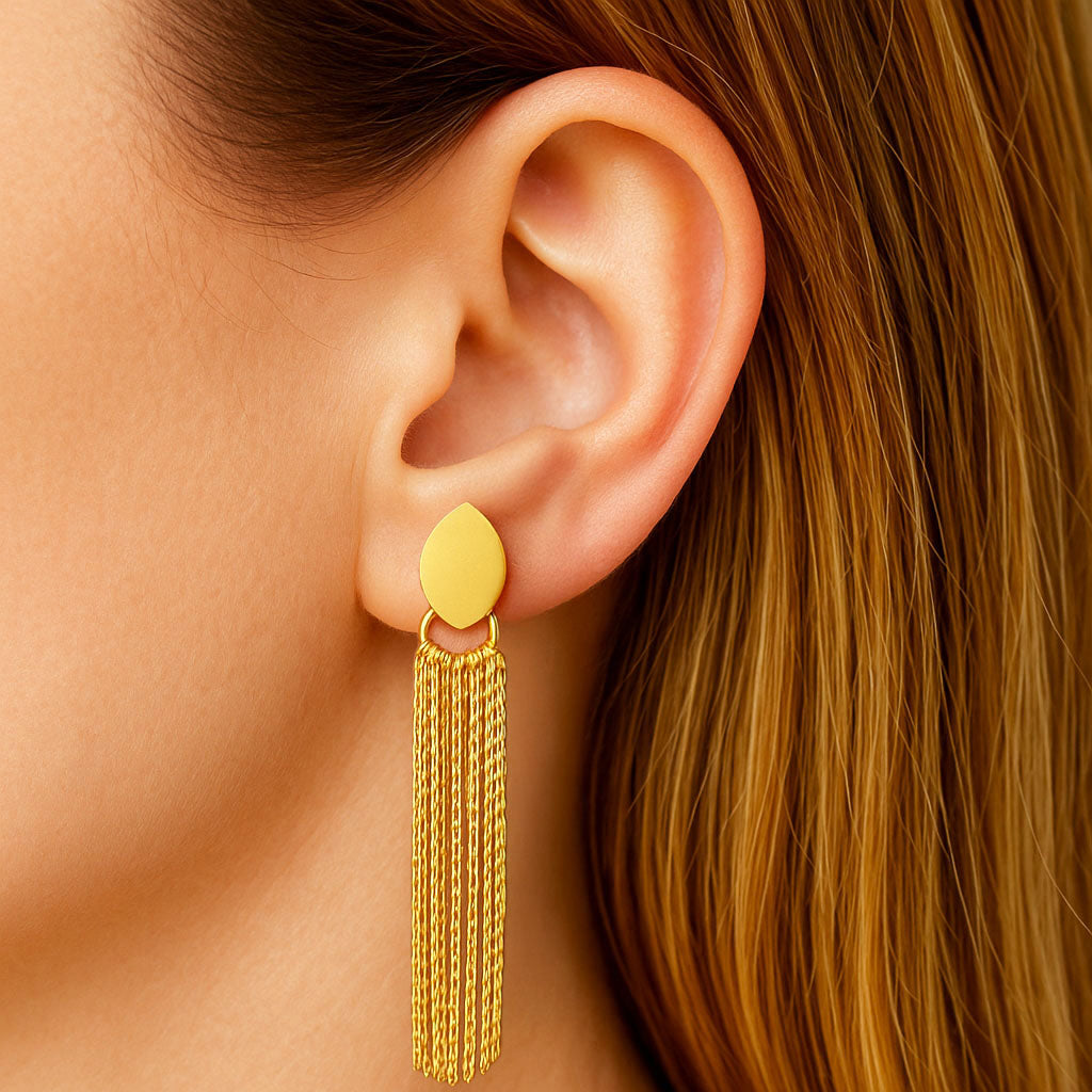 Boucles d'Oreilles Clarisse - Acier inoxydable - Couleur or