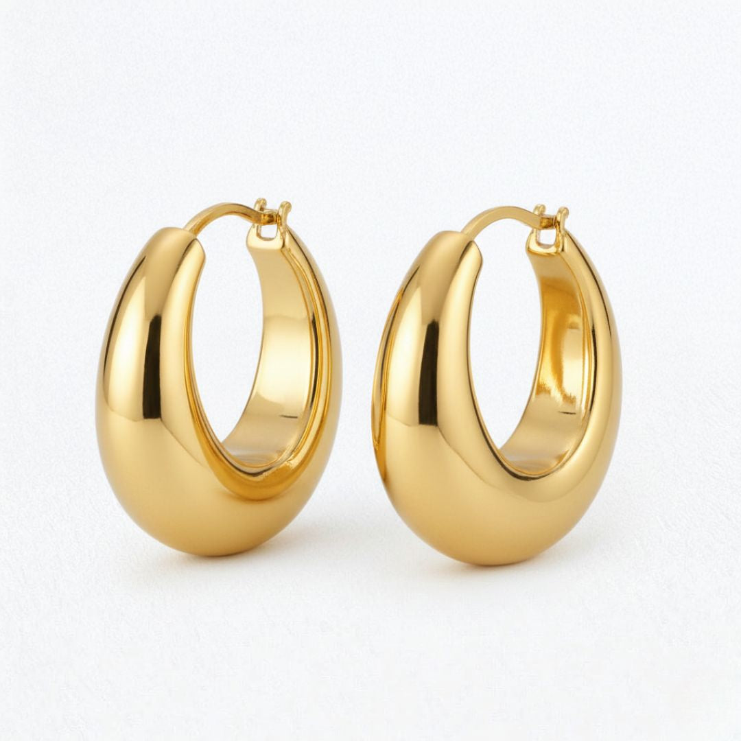 Boucles d'oreilles acier inoxydable or Faustine