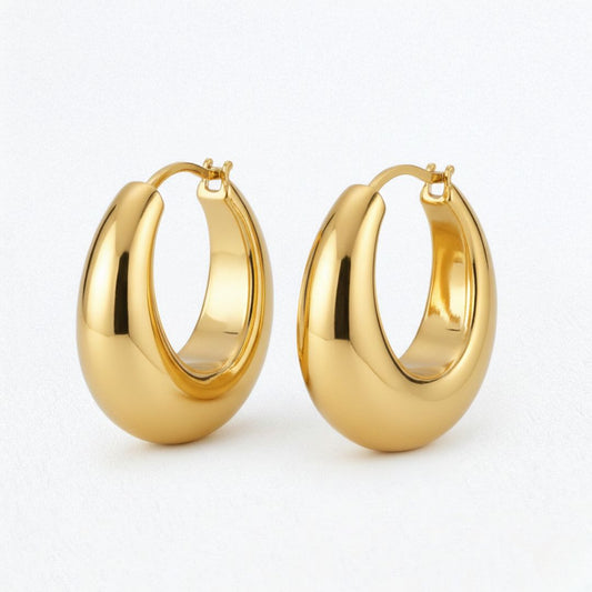 Boucles d'oreilles acier inoxydable or Faustine