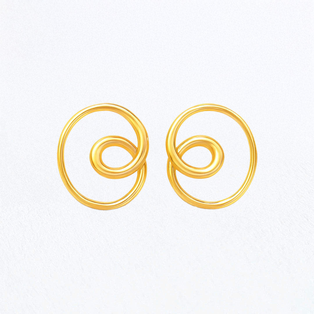 Boucles d'Oreilles Garance - Acier inoxydable - Couleur or