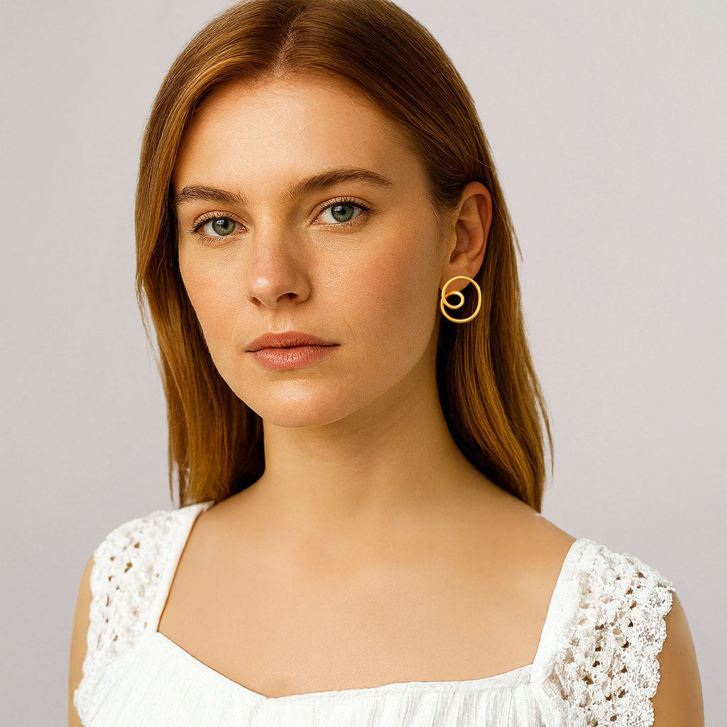 Boucles d'Oreilles Garance - Acier inoxydable - Couleur or