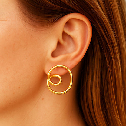 Boucles d'Oreilles Garance - Acier inoxydable - Couleur or