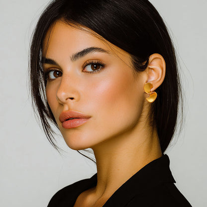 Boucles d'Oreilles Jasmine - Acier inoxydable - Couleur or