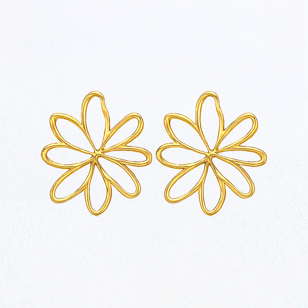 Boucles d'Oreilles Marie - Acier inoxydable - Couleur or