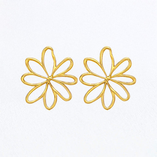 Boucles d'Oreilles Marie - Acier inoxydable - Couleur or