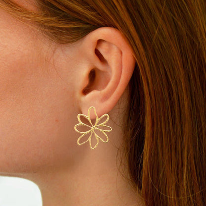 Boucles d'Oreilles Marie - Acier inoxydable - Couleur or