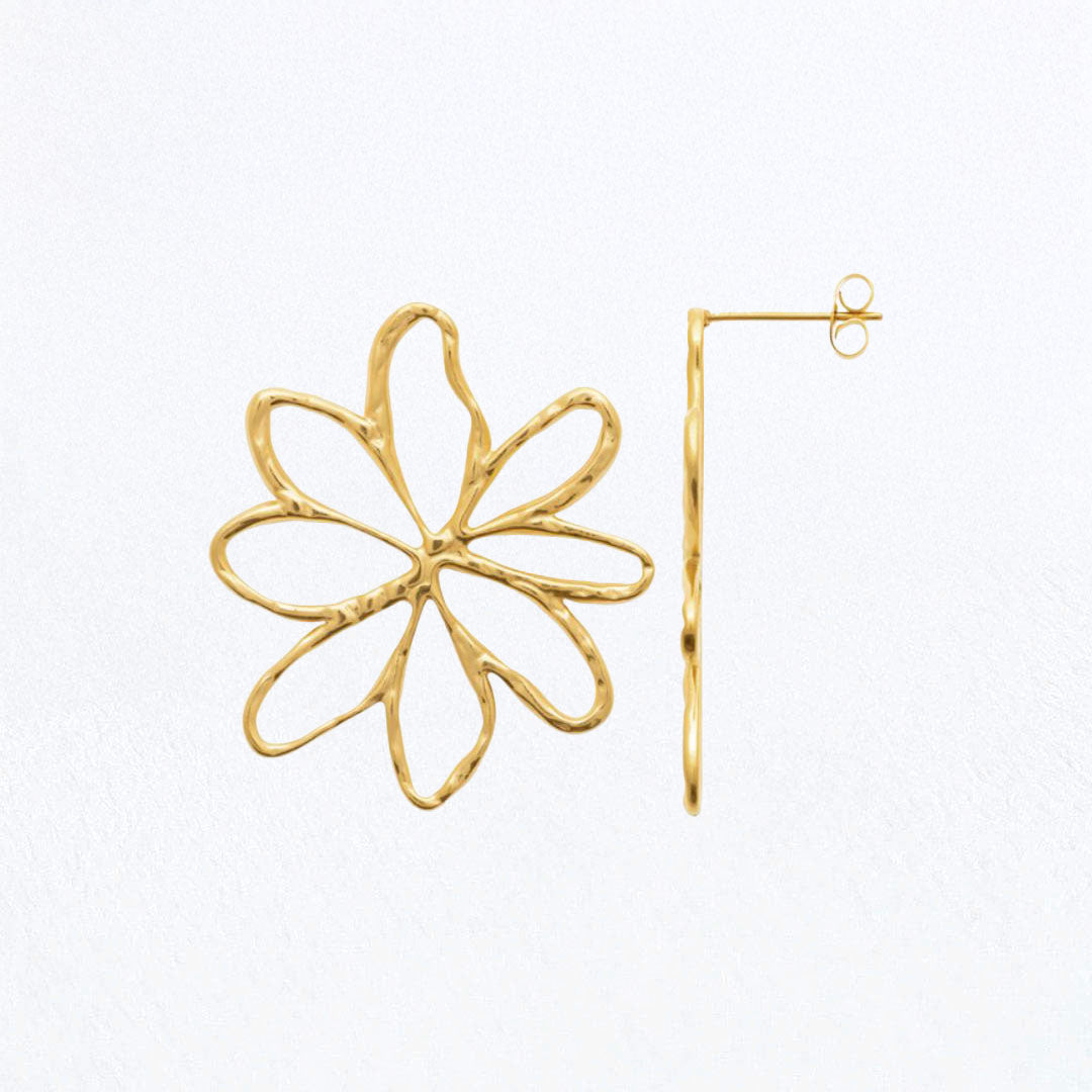 Boucles d'Oreilles Marie - Acier inoxydable - Couleur or