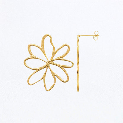 Boucles d'Oreilles Marie - Acier inoxydable - Couleur or