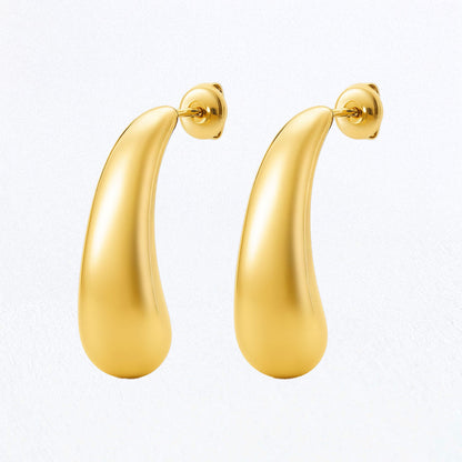 Boucles d'Oreilles Nicole - Acier inoxydable - Couleur or