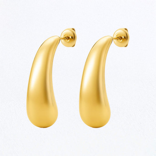 Boucles d'Oreilles Nicole - Acier inoxydable - Couleur or