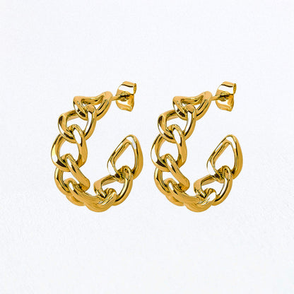 Boucles d'oreilles acier inoxydable or Paloma
